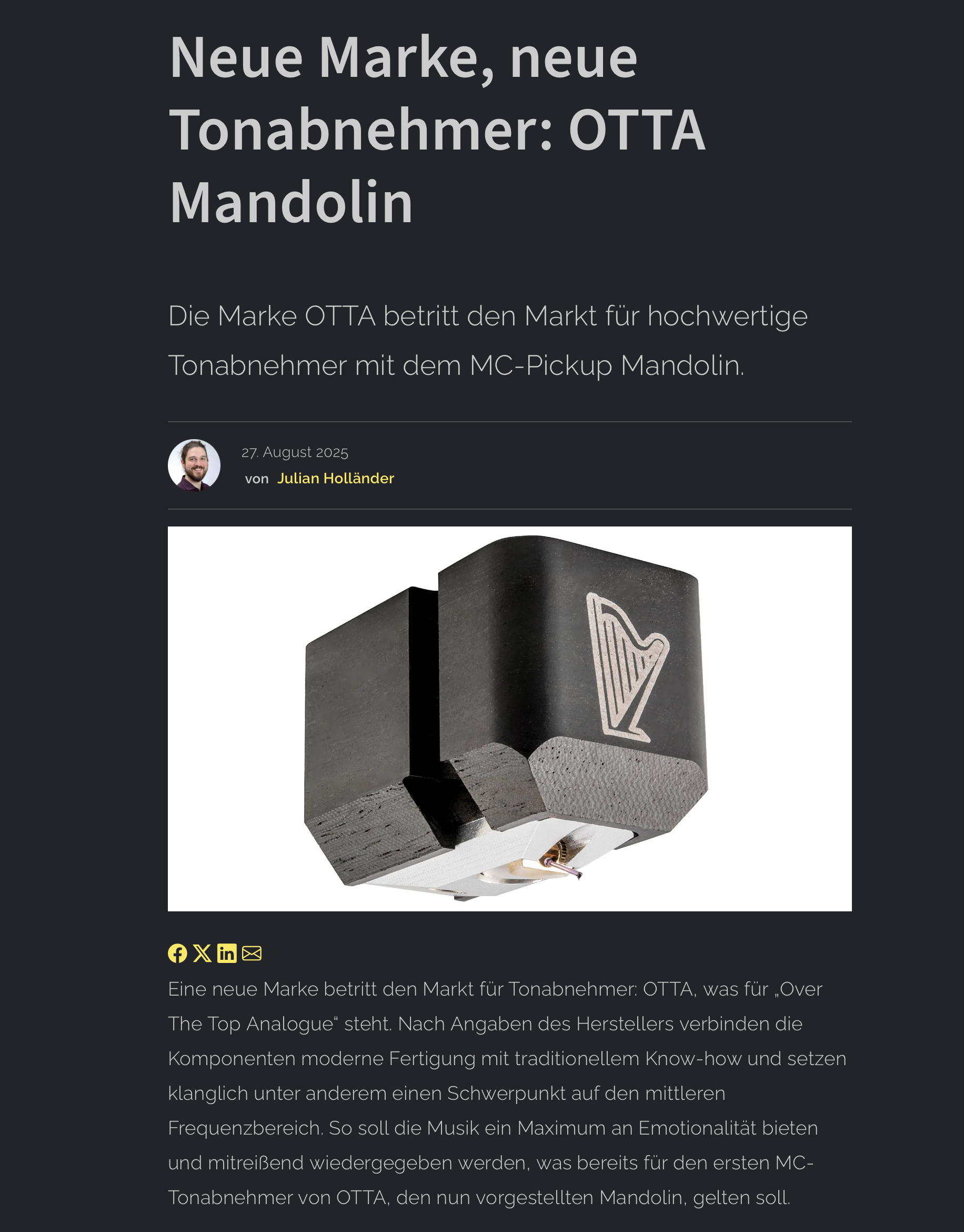 Stereo O T T A Mandolin